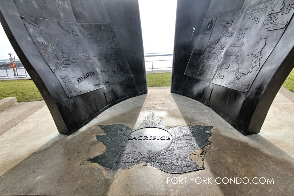 Statue commemorating Canada's military involvement