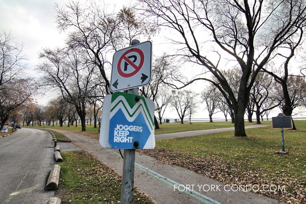 Waterfront Trail Sign for joggers
