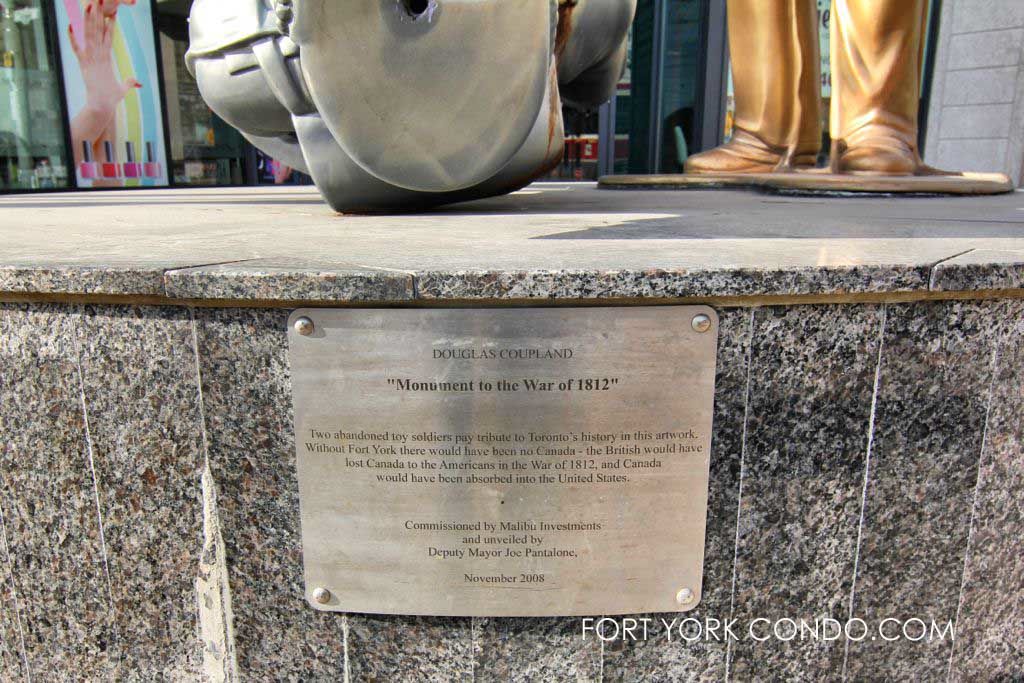 monument to war of 1812 plaque in front of 600 fleet