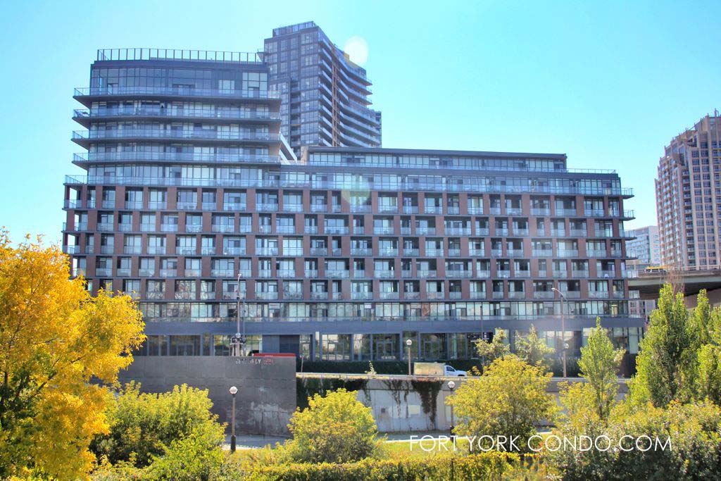 169 Fort York Blvd seen from historic Fort York