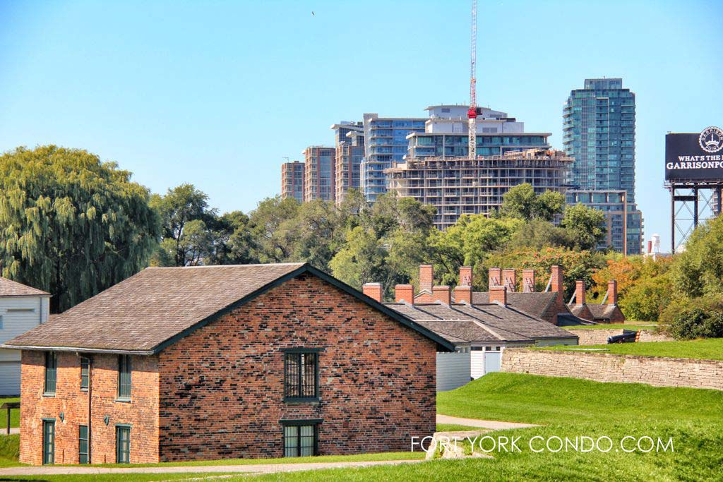 Liberty Village condos seen from historic Fort York